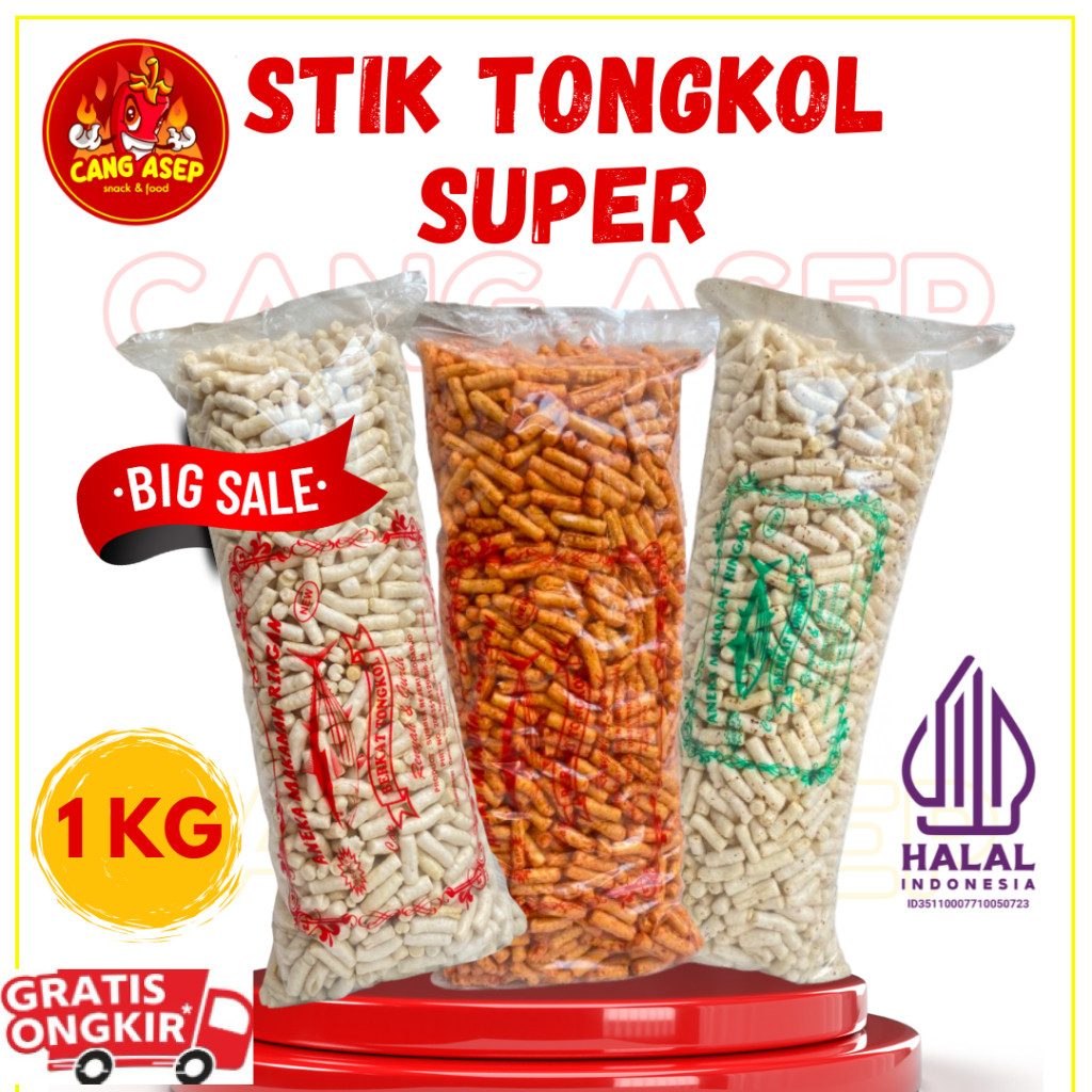 

STIK TONGKOL SUPER 1KG - Makanan Ringan Cemilan Snack Food gurih pedas balado