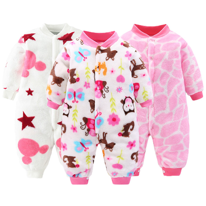 Newborn Baby jumpsuit Clothes Autumn Winter Infant Clothes Cartoon Baby boy Pajamas Toddler Rompers 