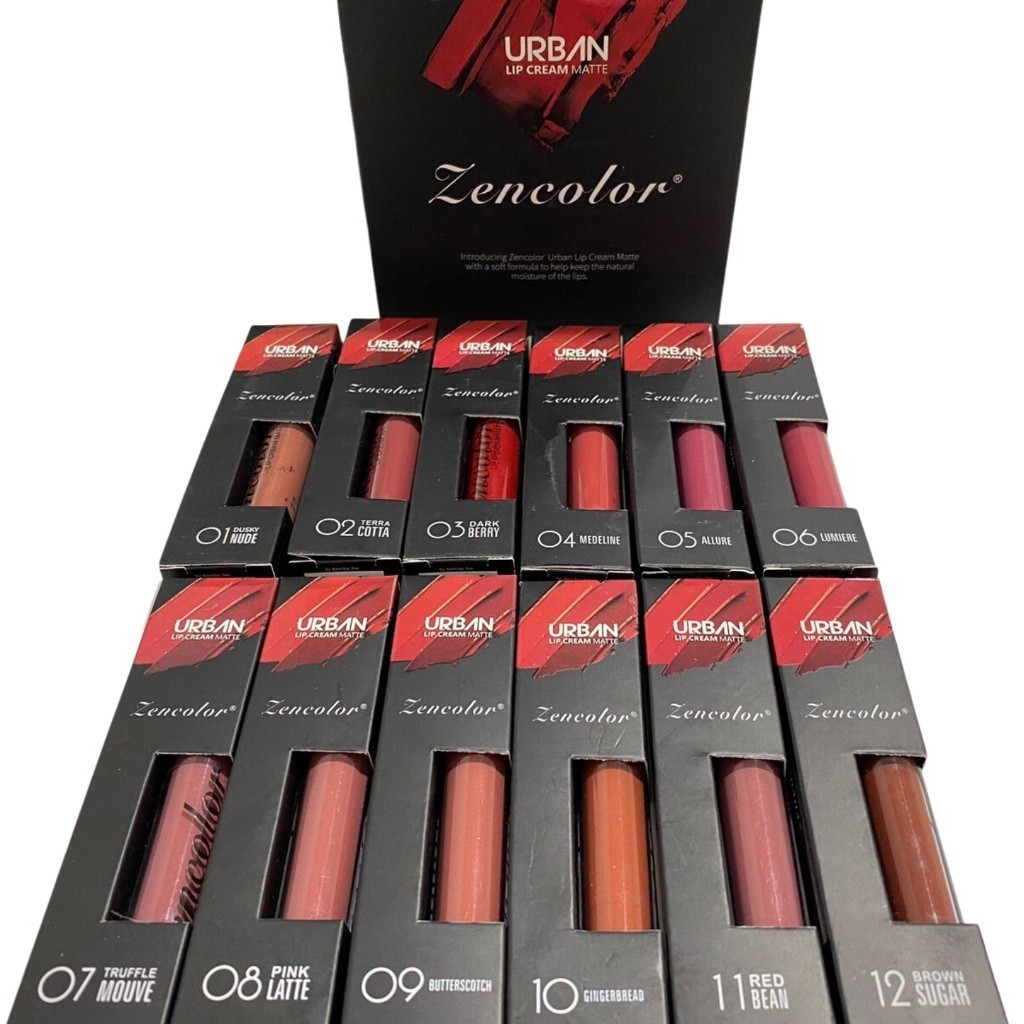Lipstik ZENCOLOR Urban Lipcream Original - Sudah BPOM Tidak Luntur