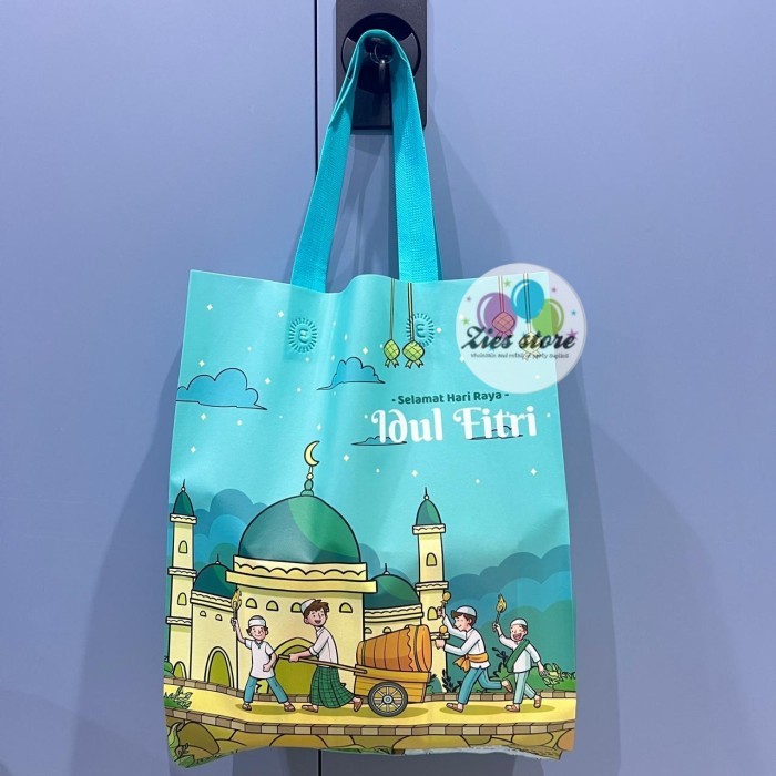 

ISI 12 Tas Souvenir Lebaran / Goodie Bag Idul Fitri Hampers Laminasi M - Tosca