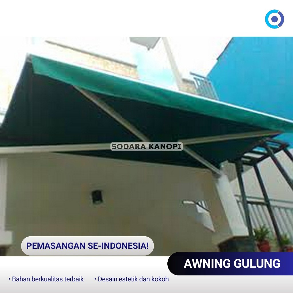 Awning Gulung Mewah – Tahan Cuaca & Estetik