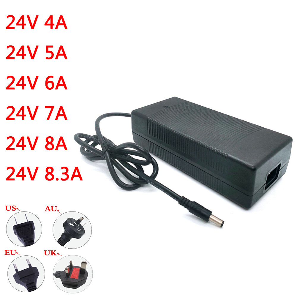 24v DC Power Supply 24V 4A 5A 6A 7A 8A 8.3A Transformer AC 100V-240V TO 24V DC Power Adapter LED Dri