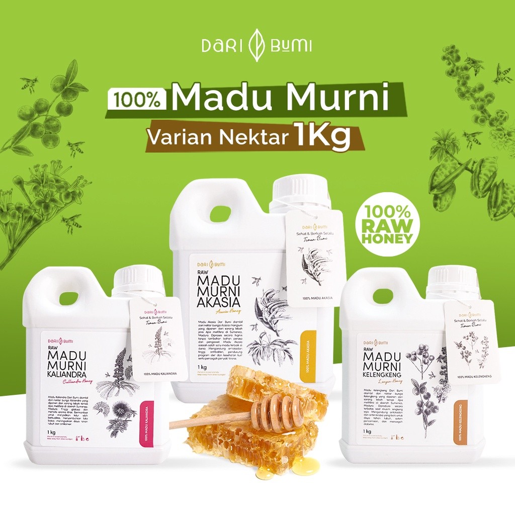 

Madu Murni 1kg Madu Asli Dari Bumi Varian Nektar 100% Raw Honey