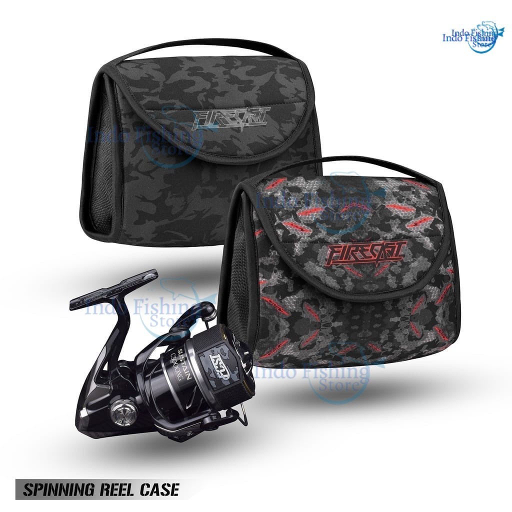 Tas Pancing Tempat Reel Spinning  Reelcase Reel Pouch Pembungkus Case Spinning Firelock