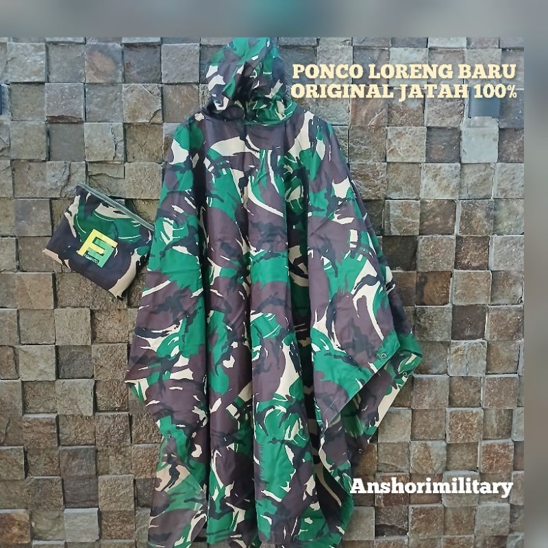 Original Jas Hujan Ponco Loreng Jatah Ponco Jatah Felindo Jas hujan Ponco Loreng TNI