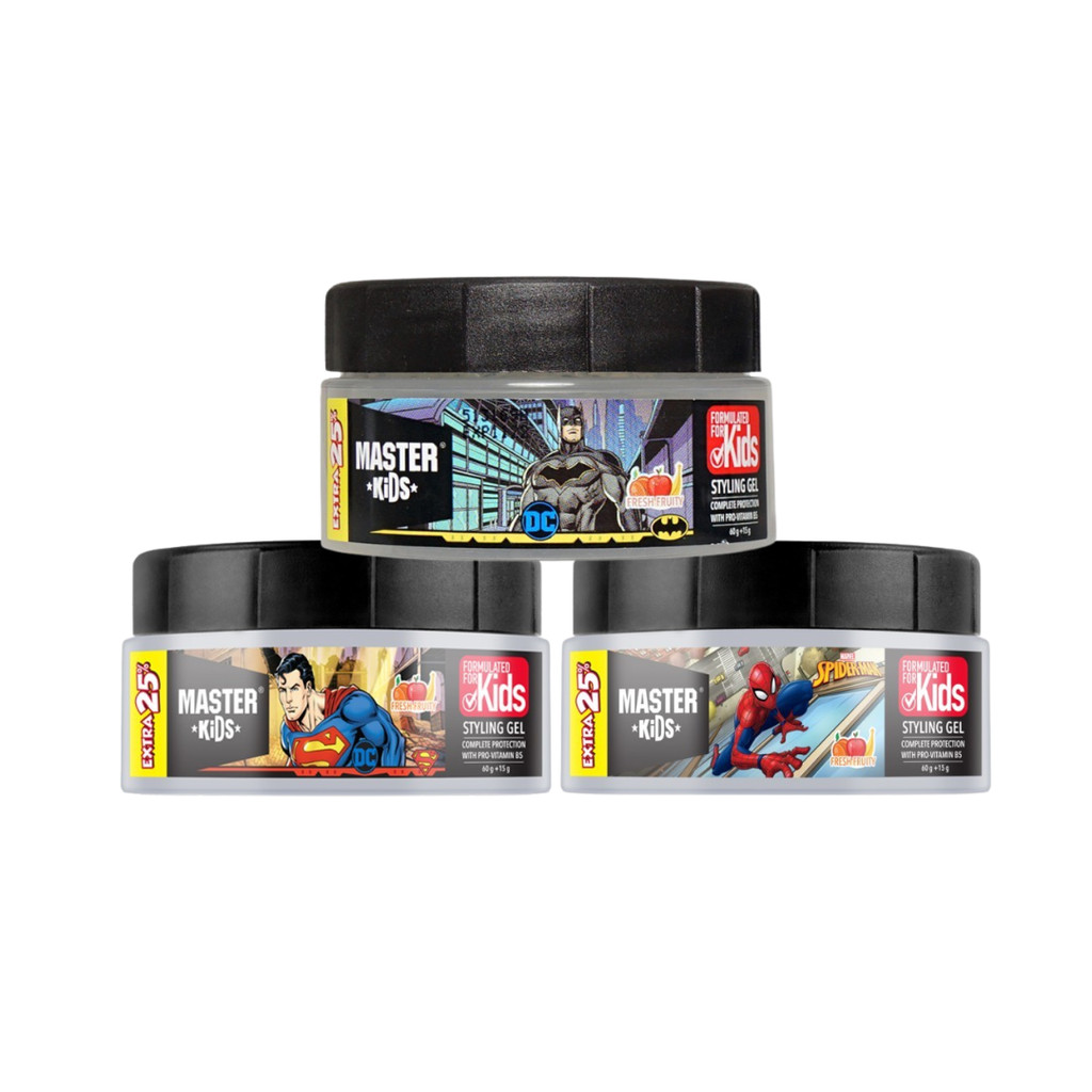 Najmia 3 (Beli 2 lbh murah) Master Kids Styling Gel Spiderman Jar 75gr