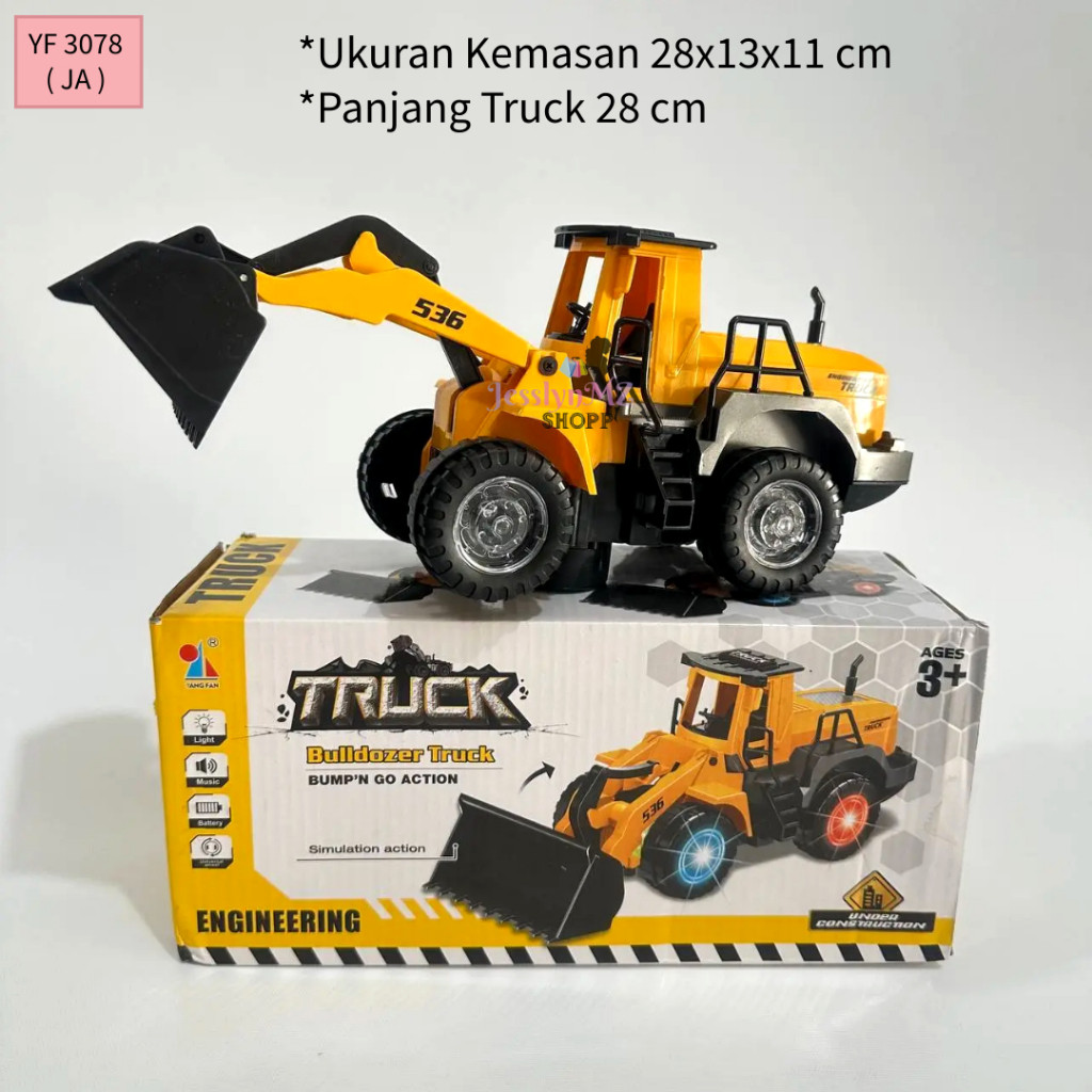 Mainan Anak Mobil Truck Beko Buldozer Konstruksi Besar YF3078
