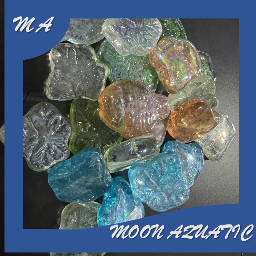 Batu Kaca crystal Hiasan Aquarium Aquascape Meja Kantor 300 Gr