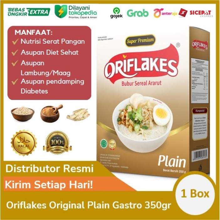 

[BIG SALE] Oriflakes Original Gastro 350 gr Sereal Umbi Solusi Gerd Maag Lambung - Plain