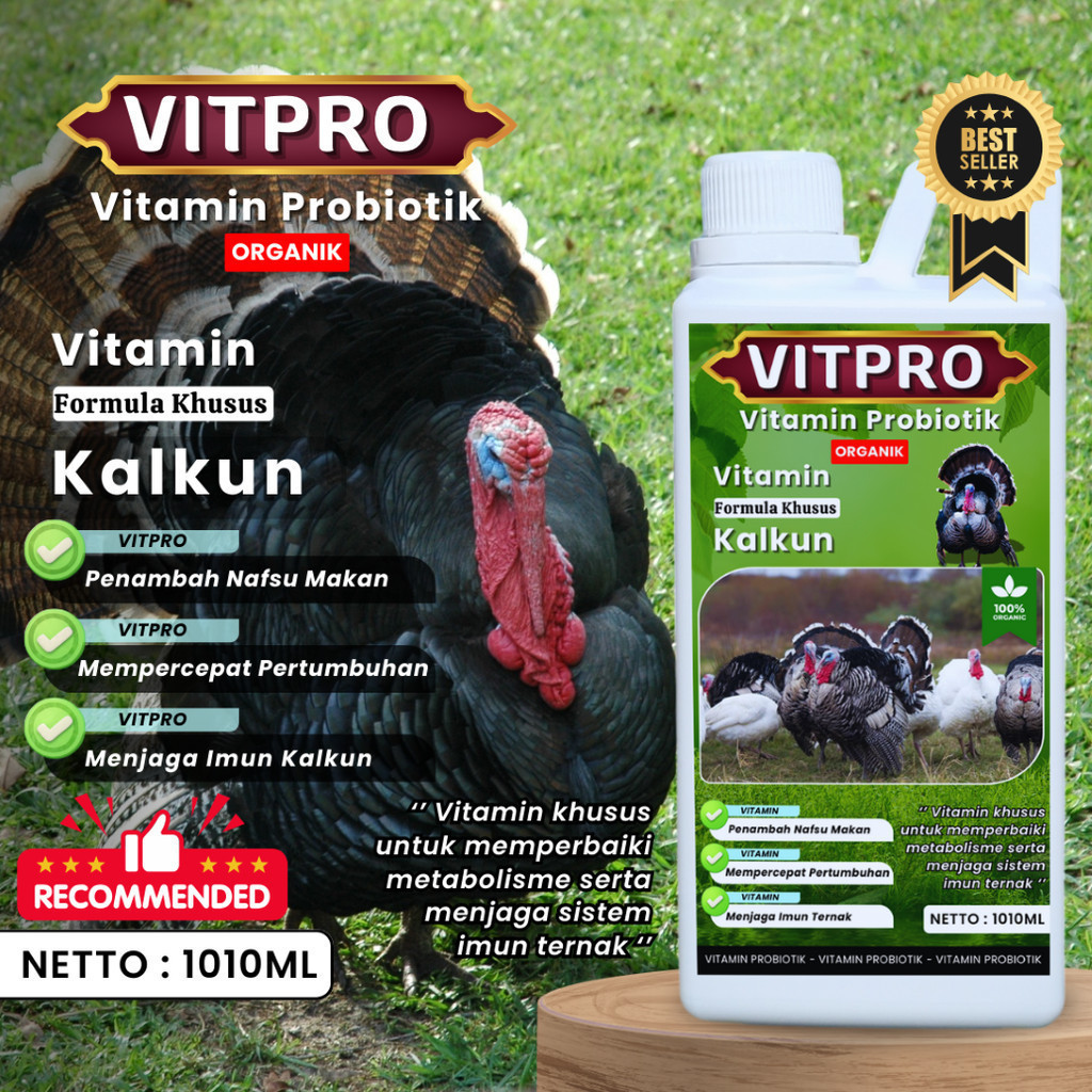 COD VITPRO / VITAMIN TERNAK AYAM KALKUN  / PENGGEMUK AYAM KALKUN TERNAK AMPUH 1010ML