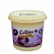 

COLLINS DIP GLAZE TARO 1 KG - SELAI MANIS RASA TARO