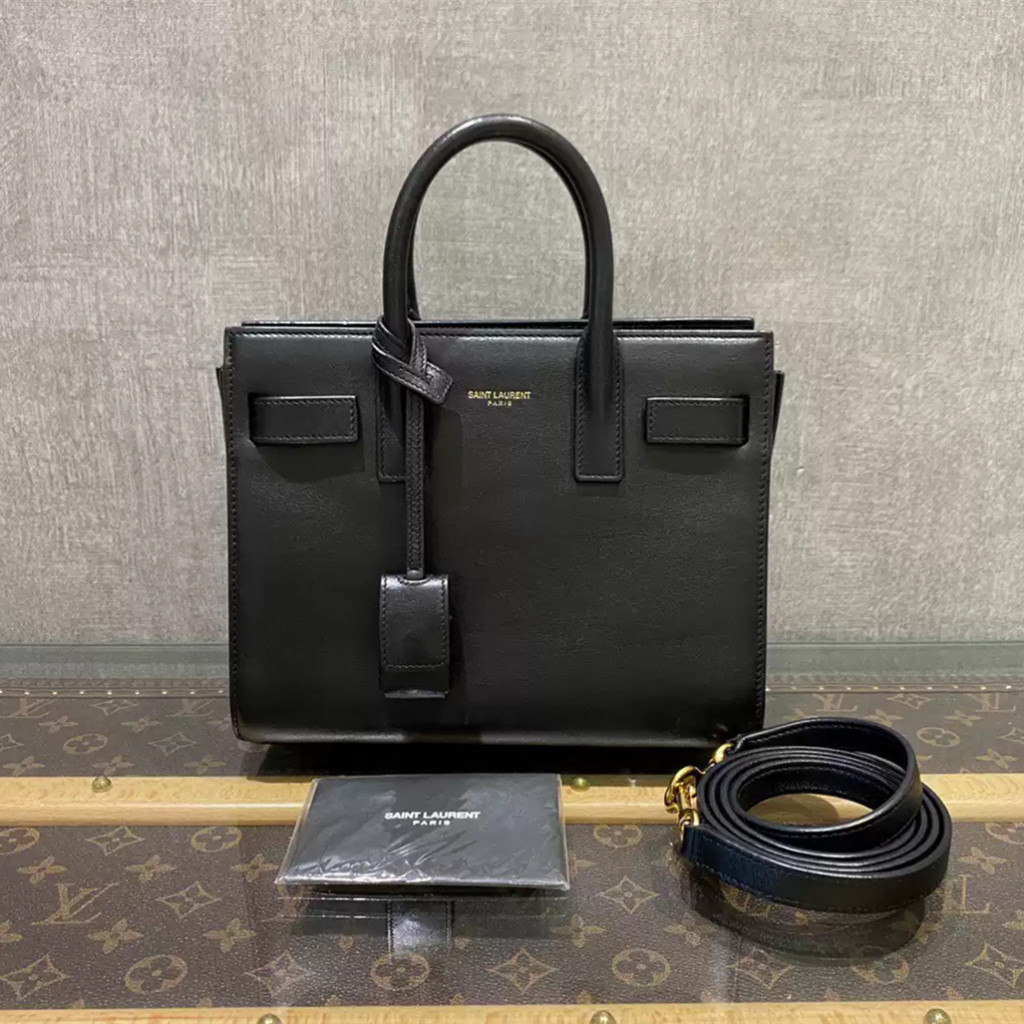 【bekas asli】（392035 ）Saint Laurent SAC DE JOUR NANO tas tangan/tas kunci/tas jinjing/tas akordeon/ta