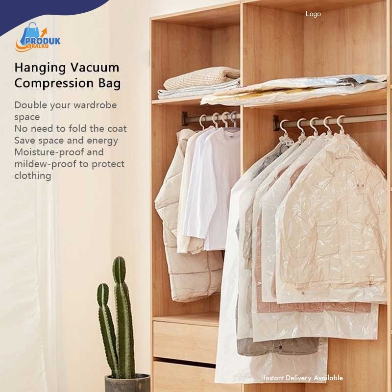 Plastik Vakum Baju Kemeja Gantung Pakaian Vacuum Compression Bag