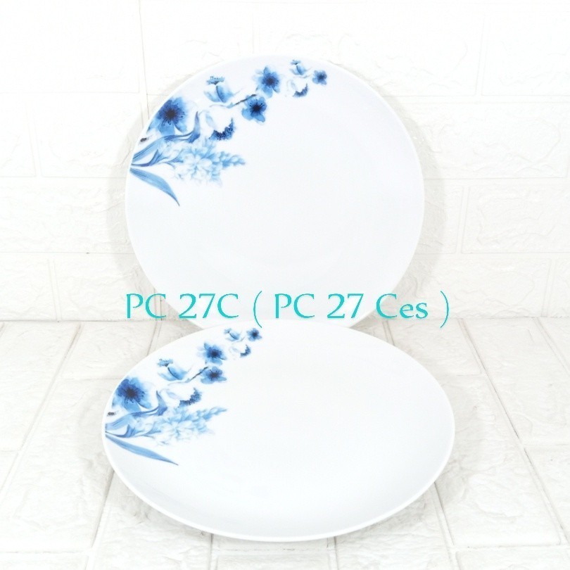 Piring, Mangkok, Mug dan Cangkir Tatak Keramik Motif Kembang Siluet Indo Keramik