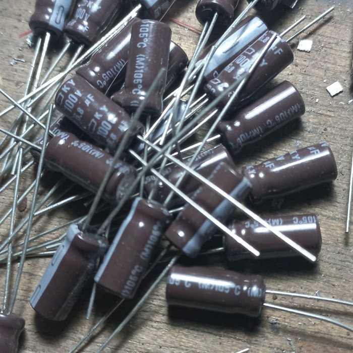 kapasitor 6,8uf 100v elko elco capasitor capacitor 6.8 uf 100 6.8uf 6 8 100 6,8 Fajar elektro 2
