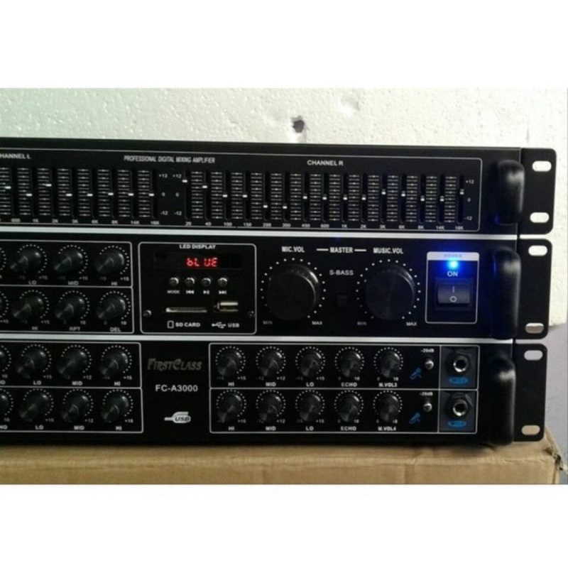 Power Ampli Bluetooth Firstclass fc a3000 amplifier mixer equalizer fc