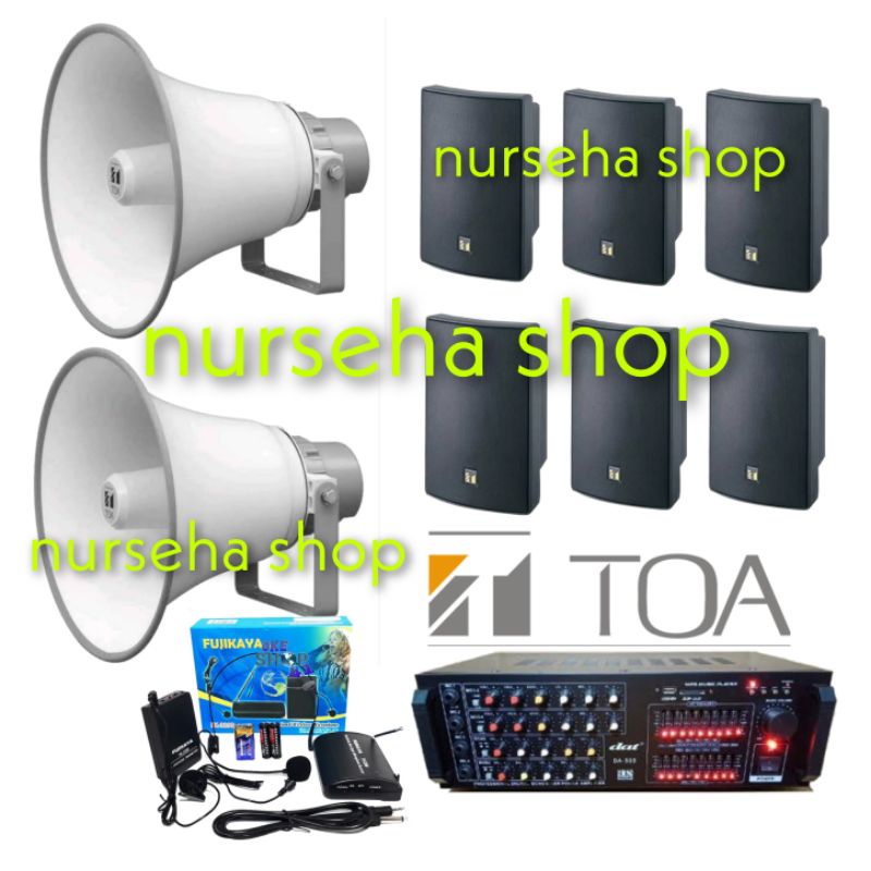 Paket Sound System masjid mushola paket speaker TOA outdoor 2 indoor 6 full set original