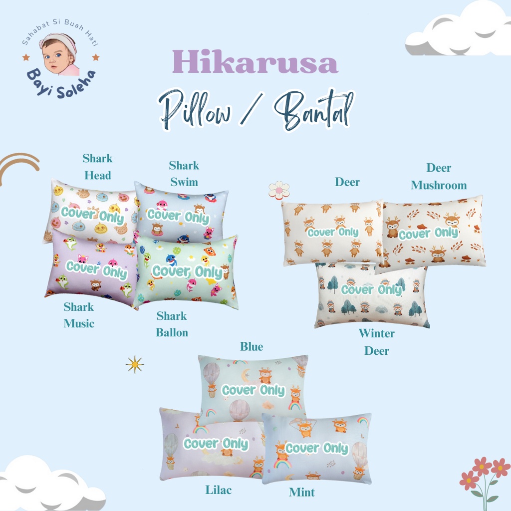 [BS] Hikarusa Bantal Bayi / Bantal Hikarusa SML-Deer-Winter-Shark