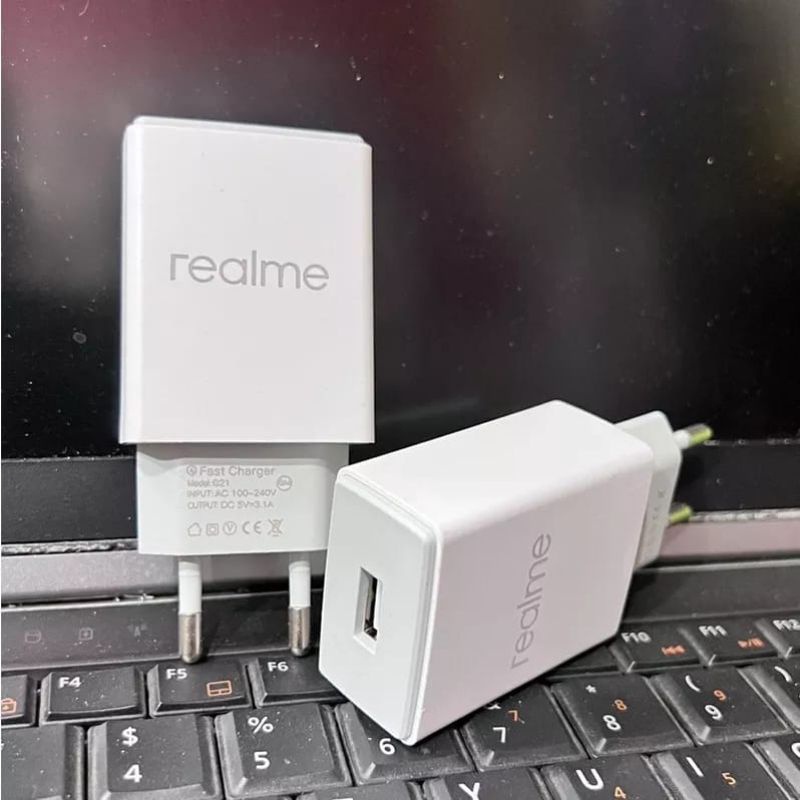 ADAPTOR CHARGER REALME BATOK / KEPALA CHARGER ORIGINAL REALME 2.1A KWALITAS SANGAT BAGUS