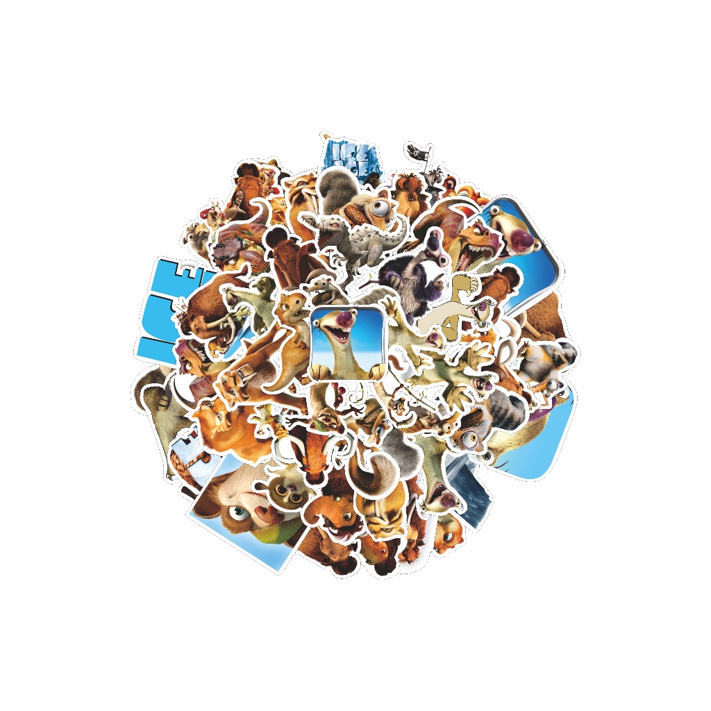 

COD✨ 50 Pcs Stiker Pack Motif Kartun Ice Age Lucu Aesthetic Vynil Waterproof untuk Freebies Sticker Buku Journal Casing HP Laptop