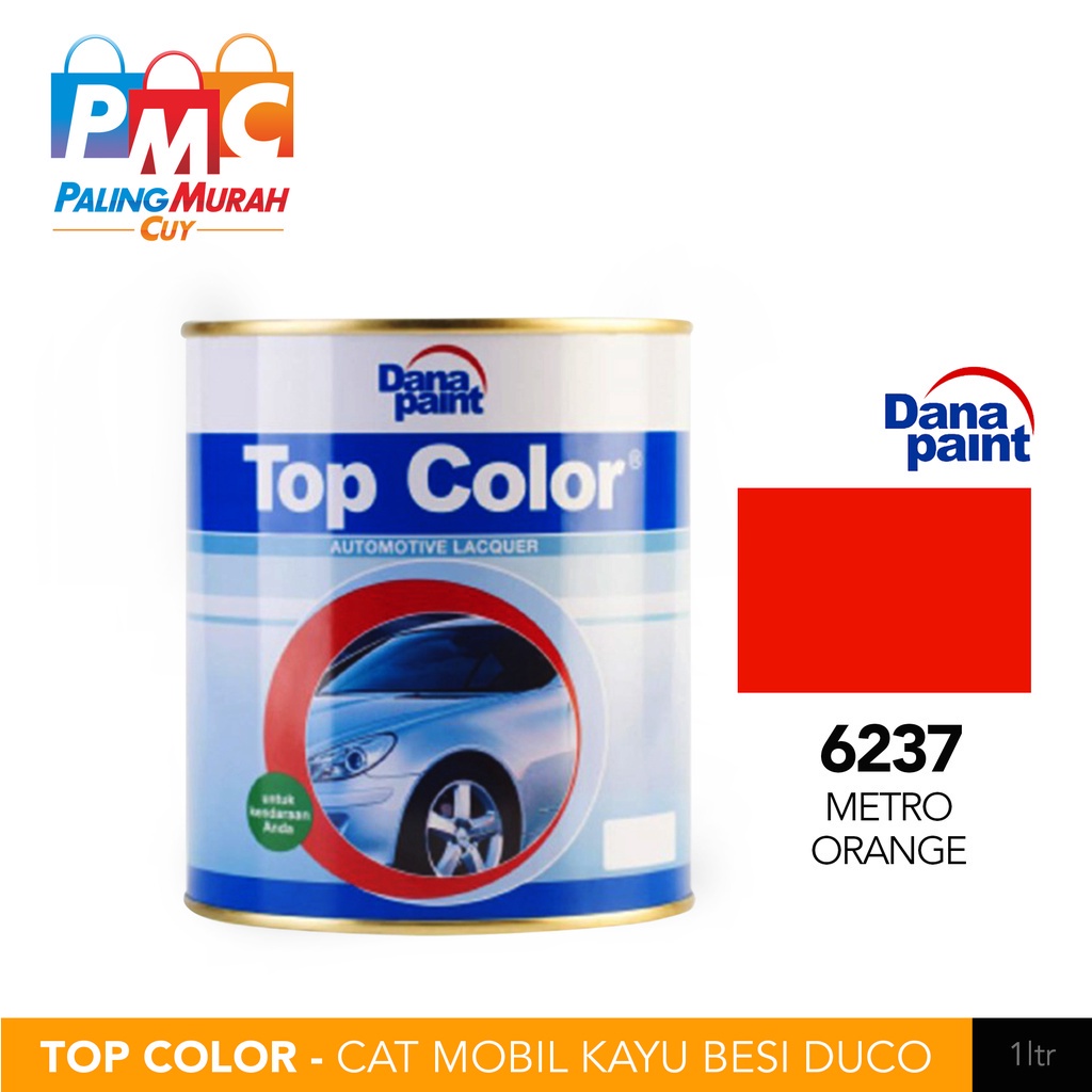 TOP COLOR 6237 Metro Orange - Cat Mobil Kayu Besi Duco