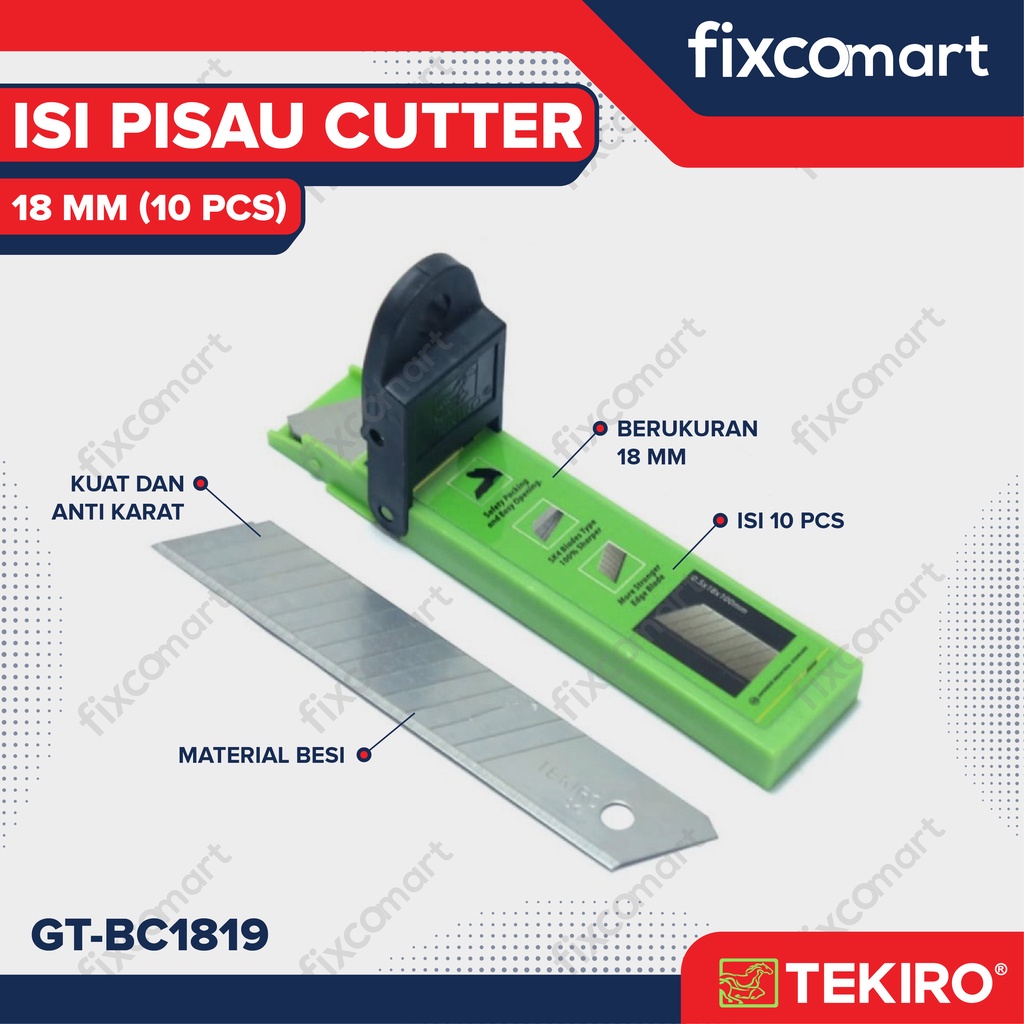 

TEKIRO Isi Cutter 18 Mm 10 Pcs