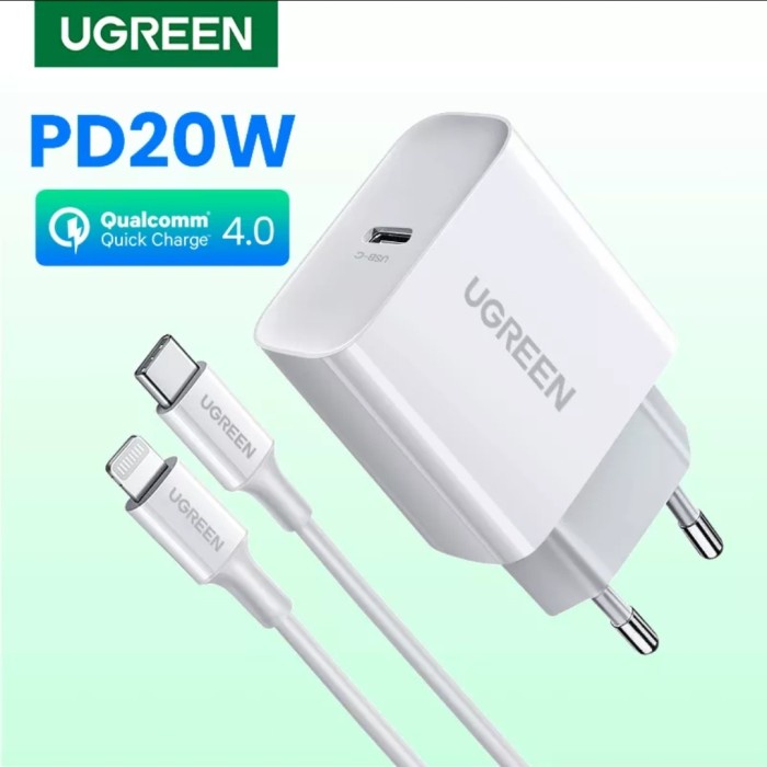 UGREEN Charger 20W PD MFi Iphone Lightning Fast Charging Quick Charge 4.0 3.0 Type C PD