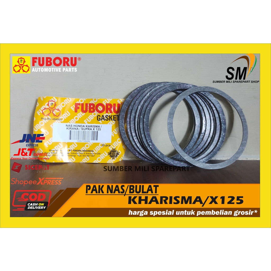 GASKET/ PAKING NAS KARISMA / SUPRA X 125 FUBORU