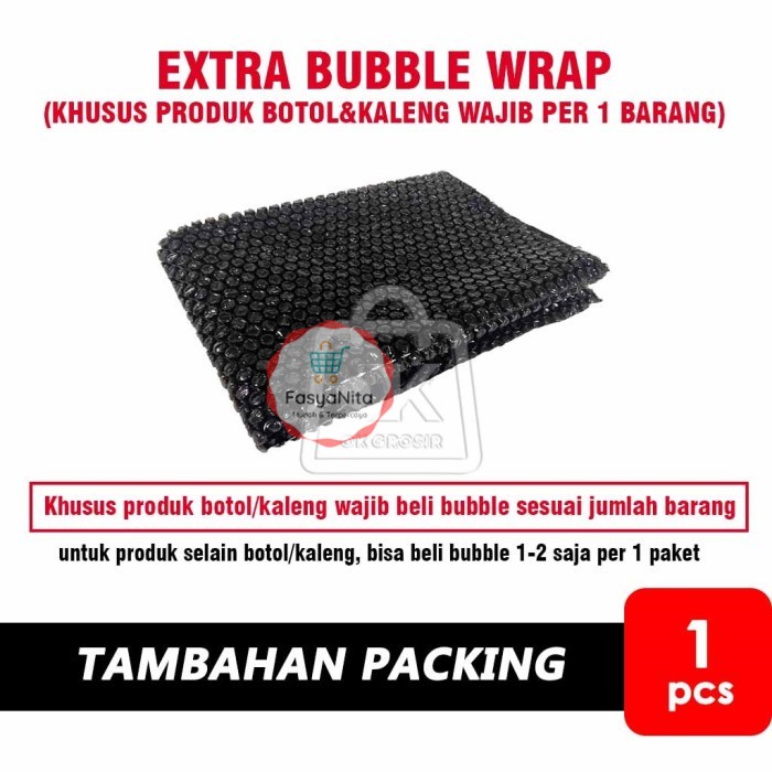 

Bubble Wrap Tambahan Packing (KHUSUS Produk Botol Wajib per 1 barang) - FasyAnita Mart Denpasar