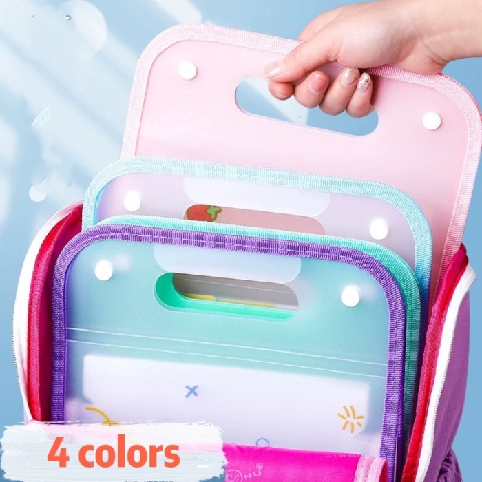 

cute multi layer folder map organizer tempat penyimpanan file kertas - Dino