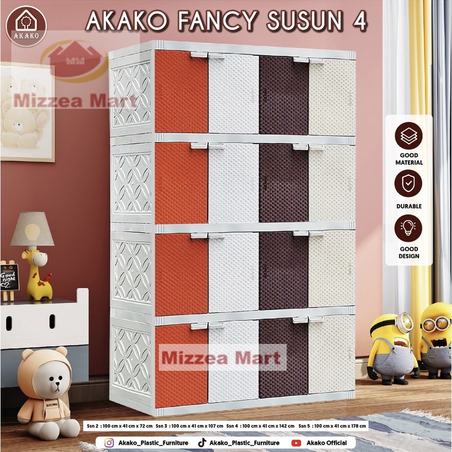 MizzeaMart LEMARI AKAKO FANCY / LEMARI PLASTIK AKAKO FANCY 2 SUSUN / LEMARI PLASTIK AKAKO FANCY 3 SU