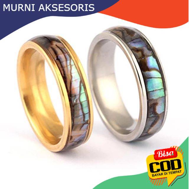 Free Bublewrap. Cincin Keramik warna Cincin Titanium Wanita Cincin Pria Cincin Couple