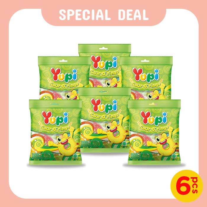 

✨PROMO✨ -Six Pack Yupi Sour Oringo 45 Gr