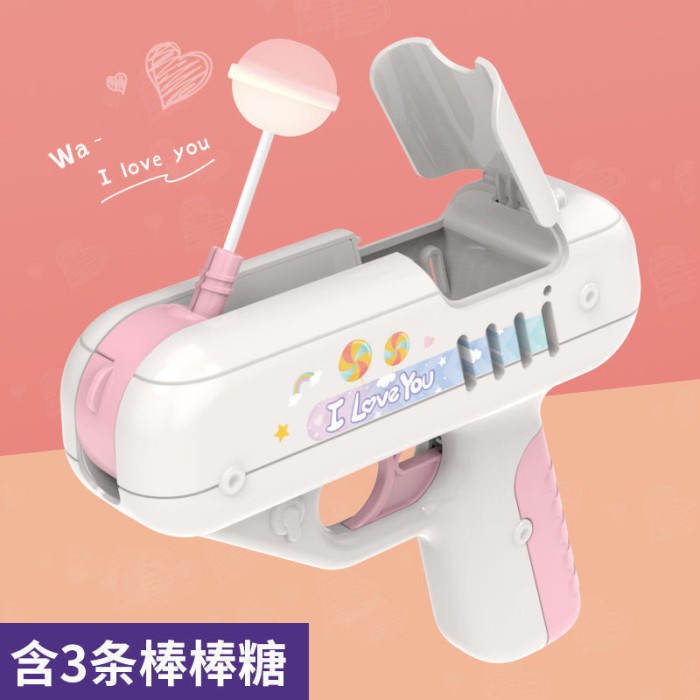 

✨PROMO✨ -Mainan Pistol Permen Lolipop / Tembakan Permen Lollipop / Candy Gun / - LOVE PINK