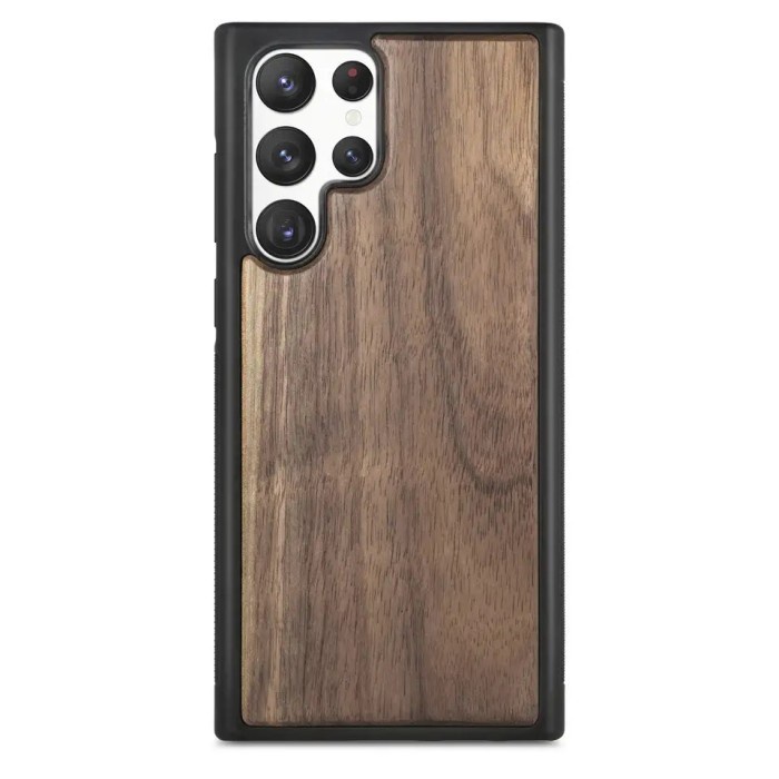 Case S23 Ultra PREMIERE Real Wood Case Shockproof Bumper ( bukan MOUS)