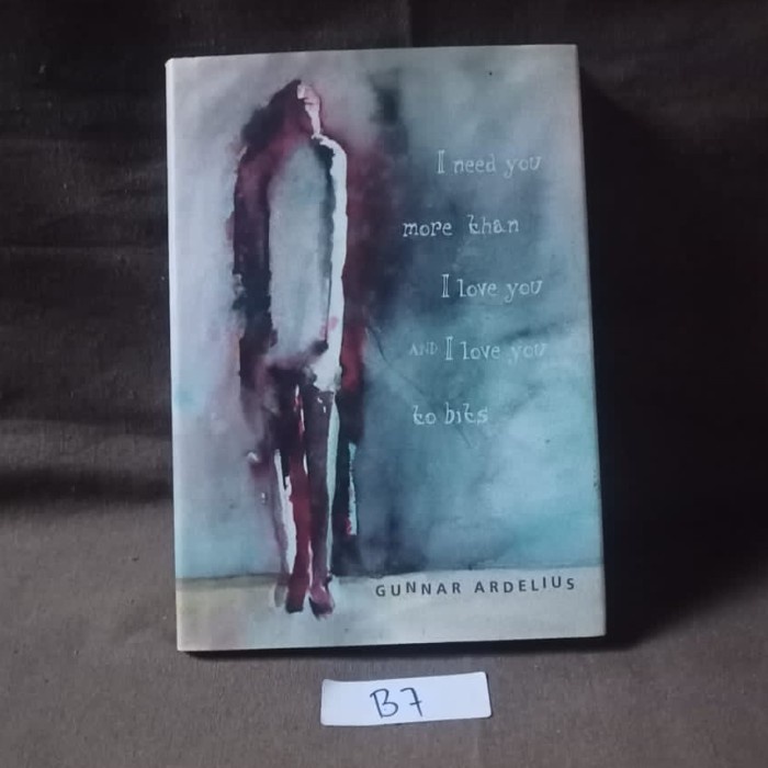 I Need You More Than I Love You And I Love You To Bits