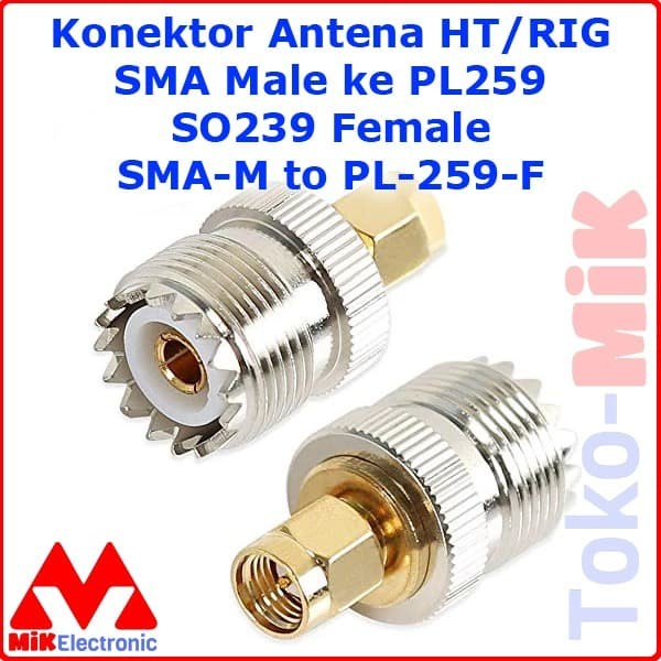Konektor Antena HT SMA Male to PL 259 Female SMA-M to PL259-F GT27