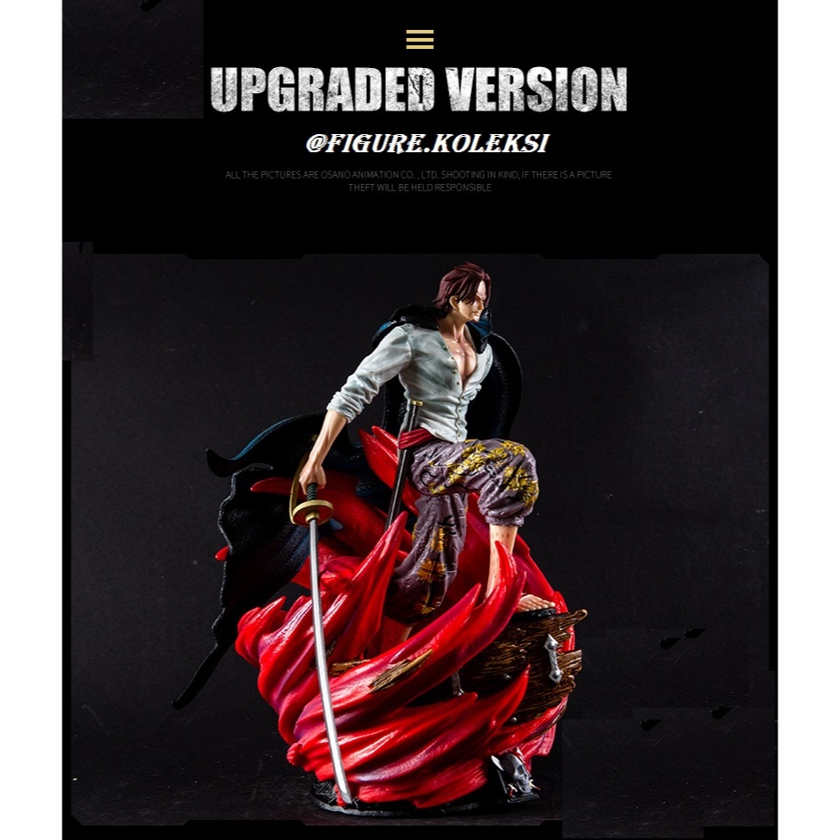JPF Action Figure One Piece Akagami No Shanks Haki Battle 37CM - Action Figure One Piece Akagami Sha