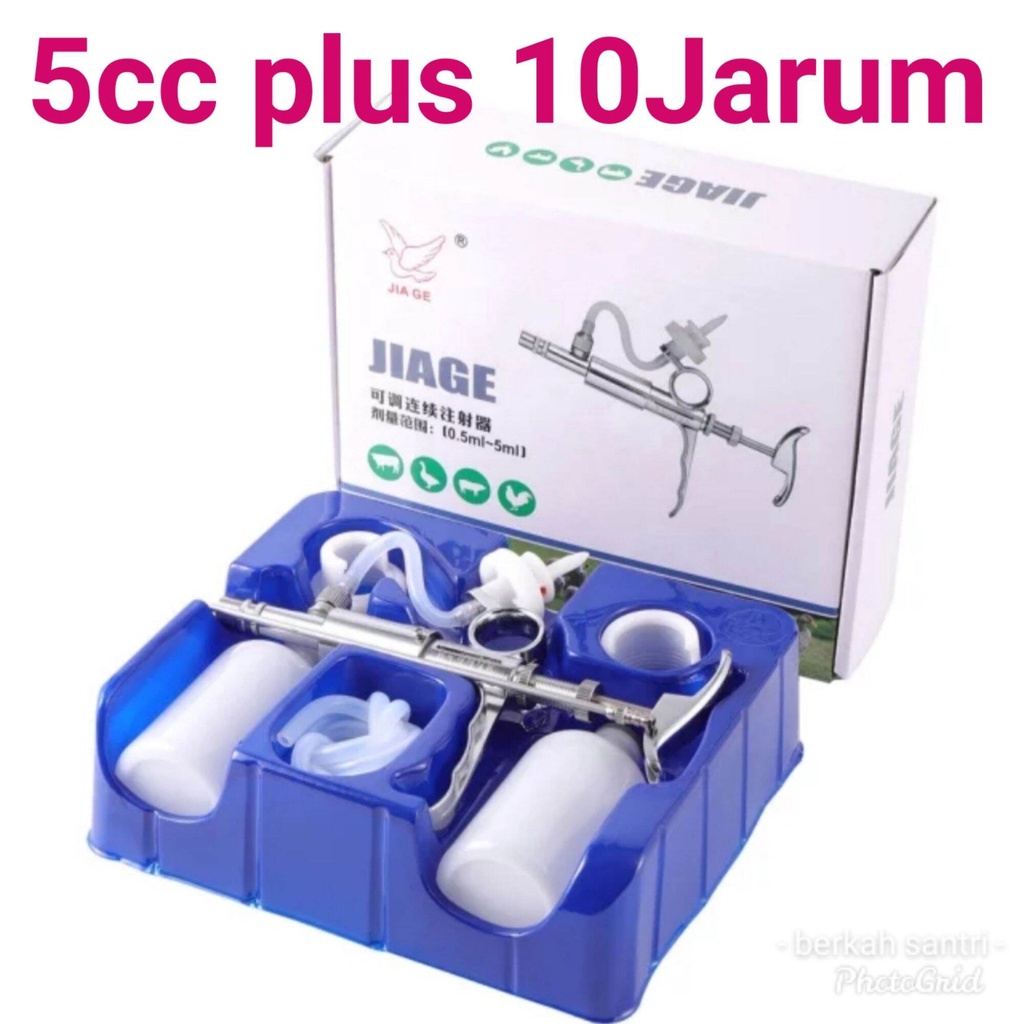 Alat suntik vaksin ayam bebek puyuh unggas obat kambing sapi hewan peternakan babi suntikan terus me
