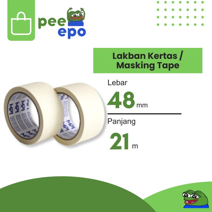 

Lakban Kertas / Masking Tape 48 mm x 21 Meter Master Pack Indonesia