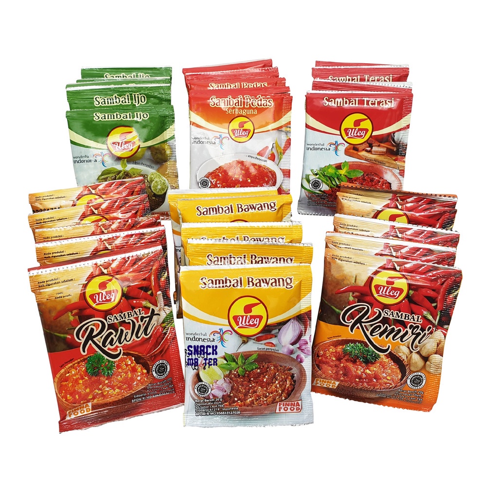 

Sambal Finna Sambal Uleg Sashet - Netto 10 bks x 20 gr...