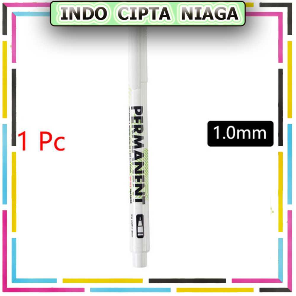 

ICN - WHITE MARKER Spidol Ban Permanen Oil Based Marker Waterproof 1mm - L-580