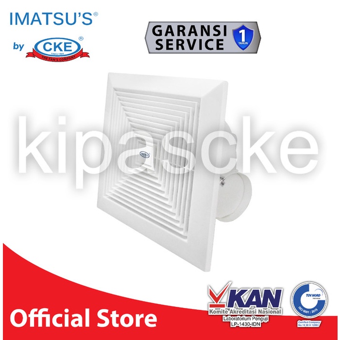 Exhaust Fan Plafon/ Hexos Plafon/Ceiling Duct/Kipas angin 10 inch Ceiling Duct Imatsu BPT15-34B3-WH-