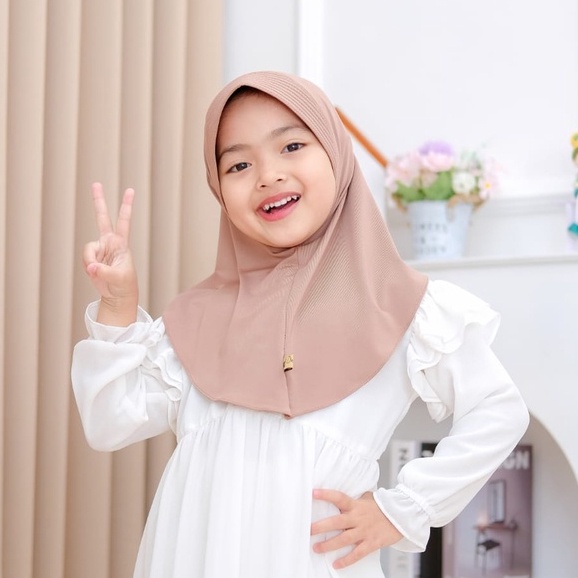 favorit ss - kerudung jilbab anak namira sport usia 3-6th by desmonda hijab bahan jersey balon