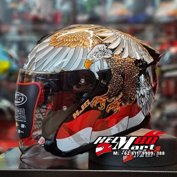 Helm NJS KAIROZ DV GARUDA Helm Half Face Double Visor KAIROZ GARUDA