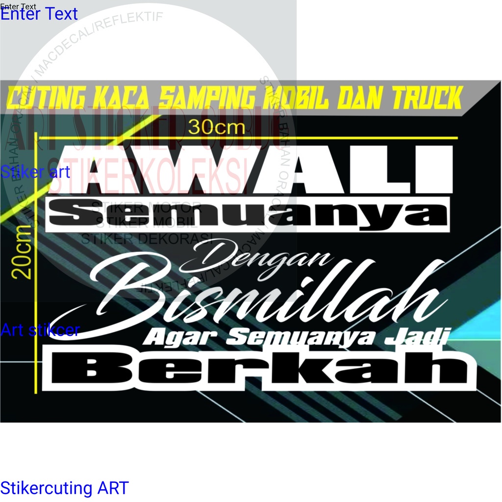 cuting sticker kaca samping mobil L300,ss,granmax,pickup/truck canter Toko art stiker