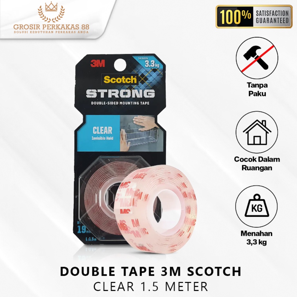 

Double Tape Isolasi Dobel Tip Solatip Outdoor 3M Scotch Strong Clear