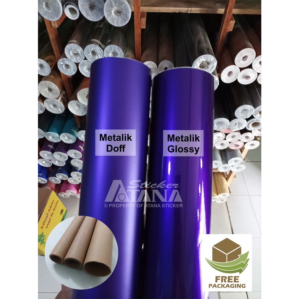 Skotlet Ungu Metalik Doff Glossy Scotlet Dop Gloss Metallic Satin Stiker Candy Paint Decal Motor Mob
