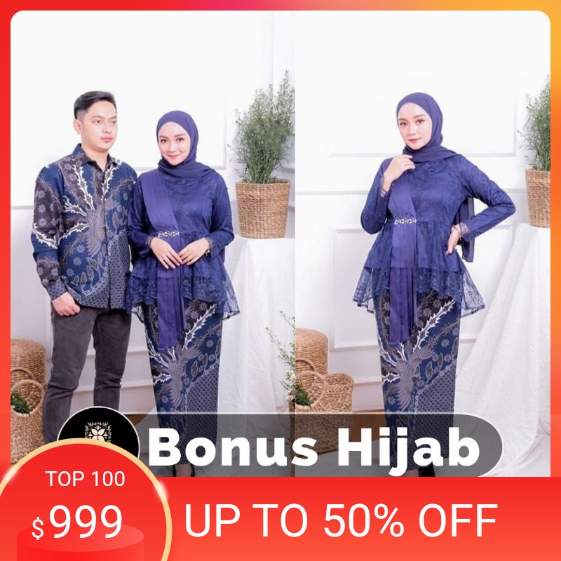 Promo Set Couple % kEbaYa cOUplE amalia NavY FREE HIJab | kEbaYa mOdErN kEbaYa wisUda kEbaYa lamaraN
