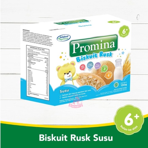 Promina Biskuit Rusk 130 Gr Cemilan Bayi 6 Bulan Mpasi